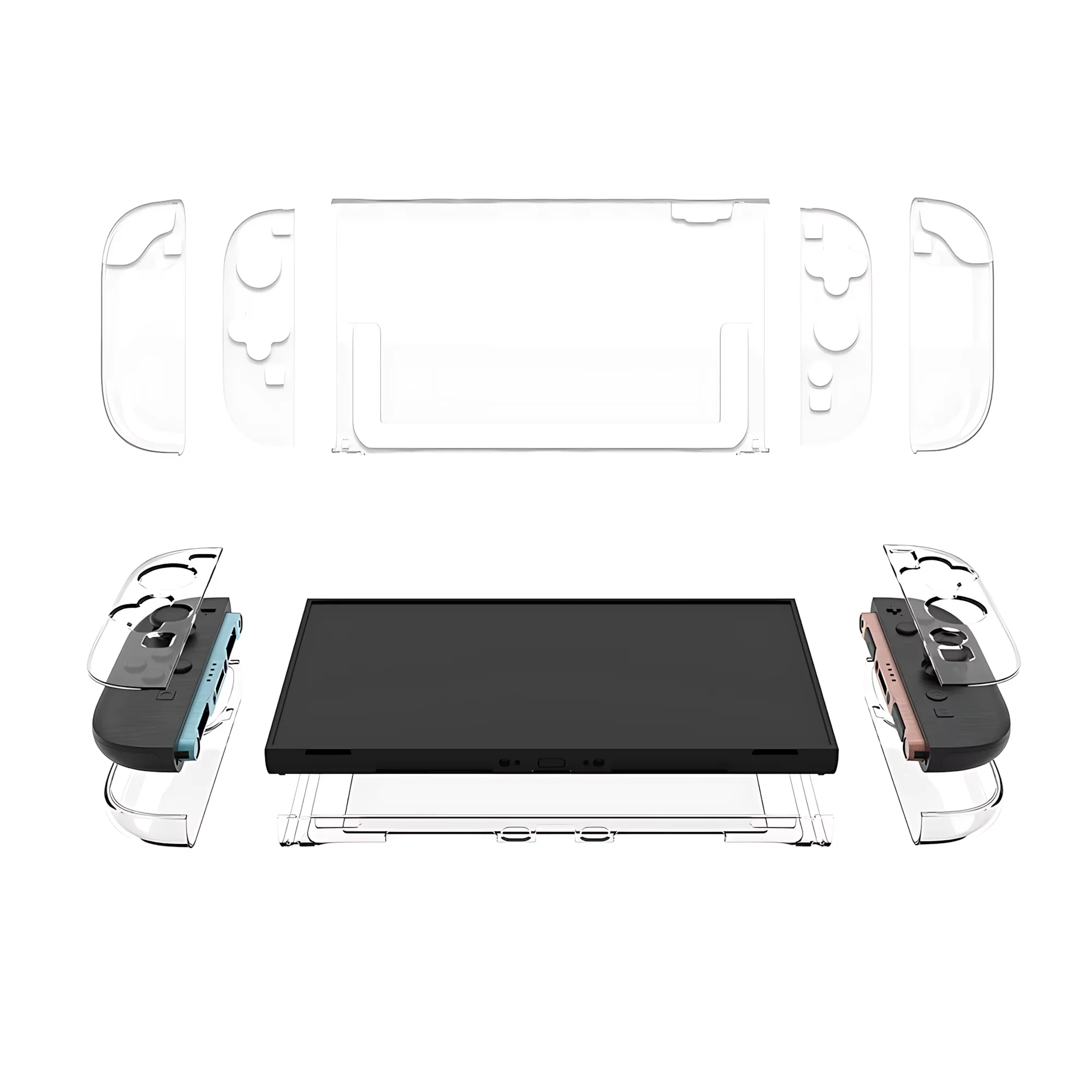 Abnehmbare transparente Schutzhülle für Switch 2, Modell SW-LK0010: Rutschfeste, kratzfeste Kristallschutzhülle Image
