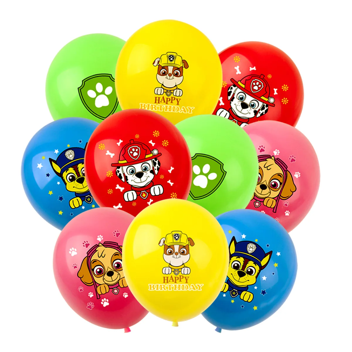 10pcs12 zoll Paw Patrol Einfarbig Latex Ballon kinder Alles Gute Zum Geburtstag Party Dekoration Baby Dusche Globos Ballon spielzeug Image