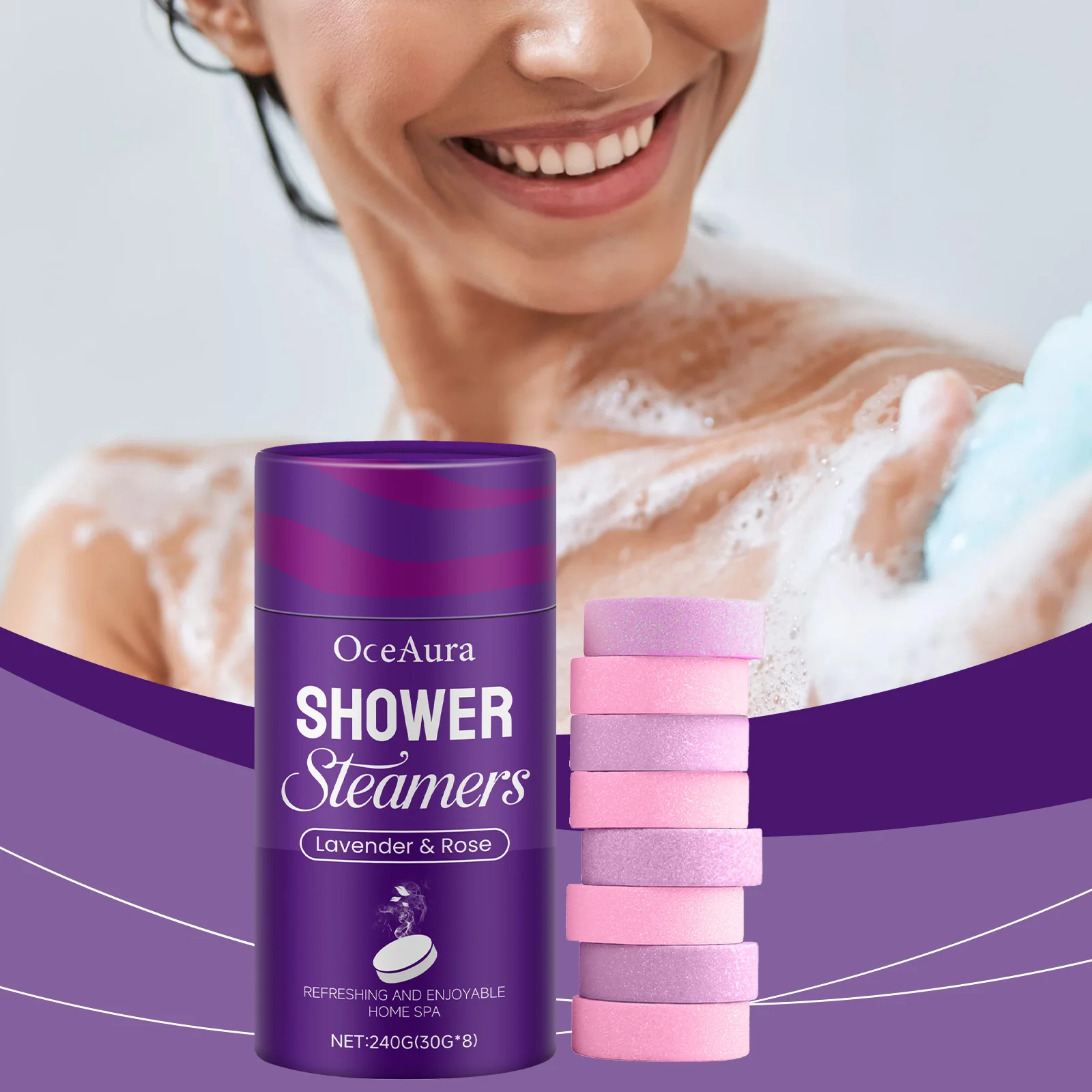 Rose Lavendel Aromatherapie Dusche Dampfer Tabletten Home Spa Entspannen Körper Mental Entspannung Bad Produkte Dusche Dampfer Tabletten