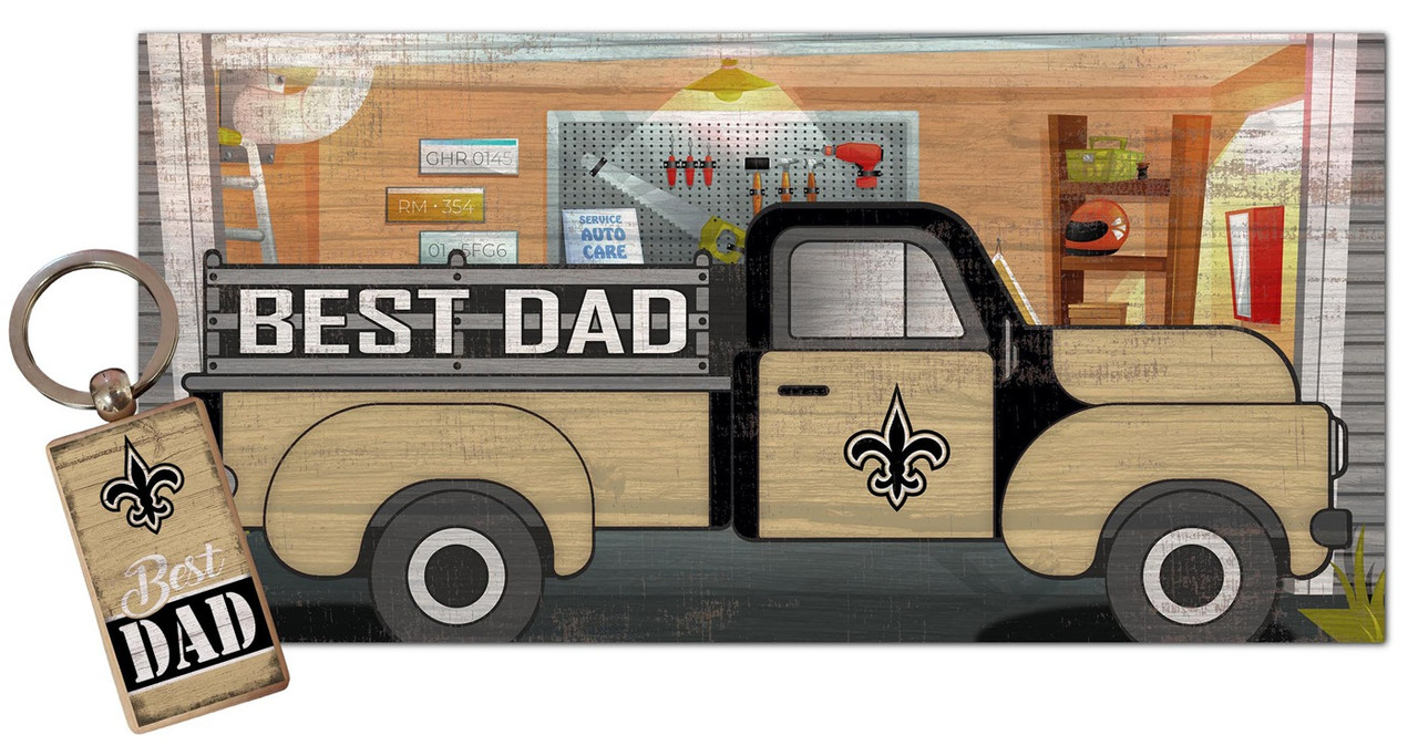 New Orleans Saints Best Dad Key Chain Combo Set
