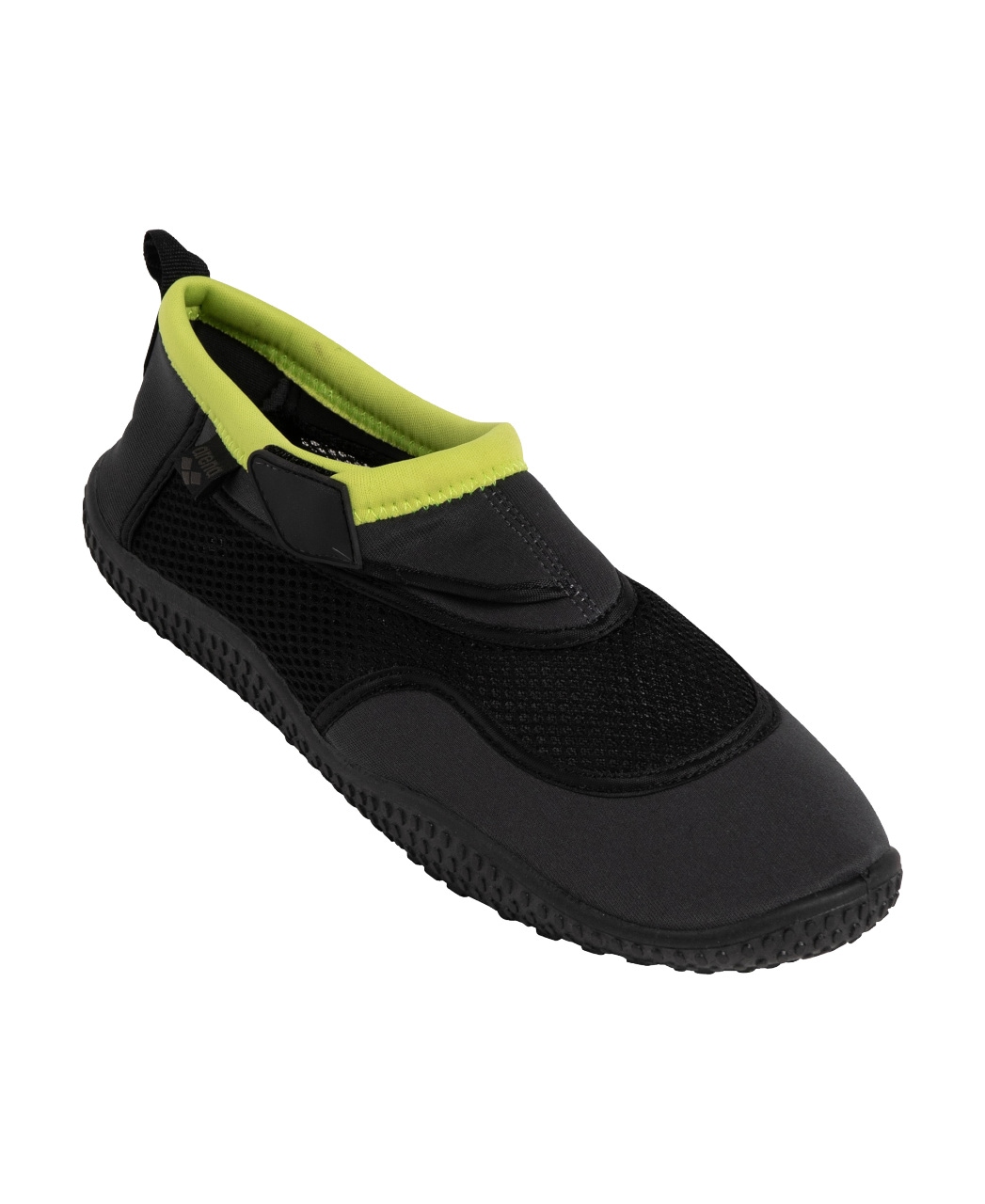 Badeschuh ARENA "ARENA WATERSHOES", Herren, Gr. 44, grau (schwarz_grau, li), Obermaterial: 60% Polyester, 38% Gummi, 2% Nylon, Schuhe Badeschuh