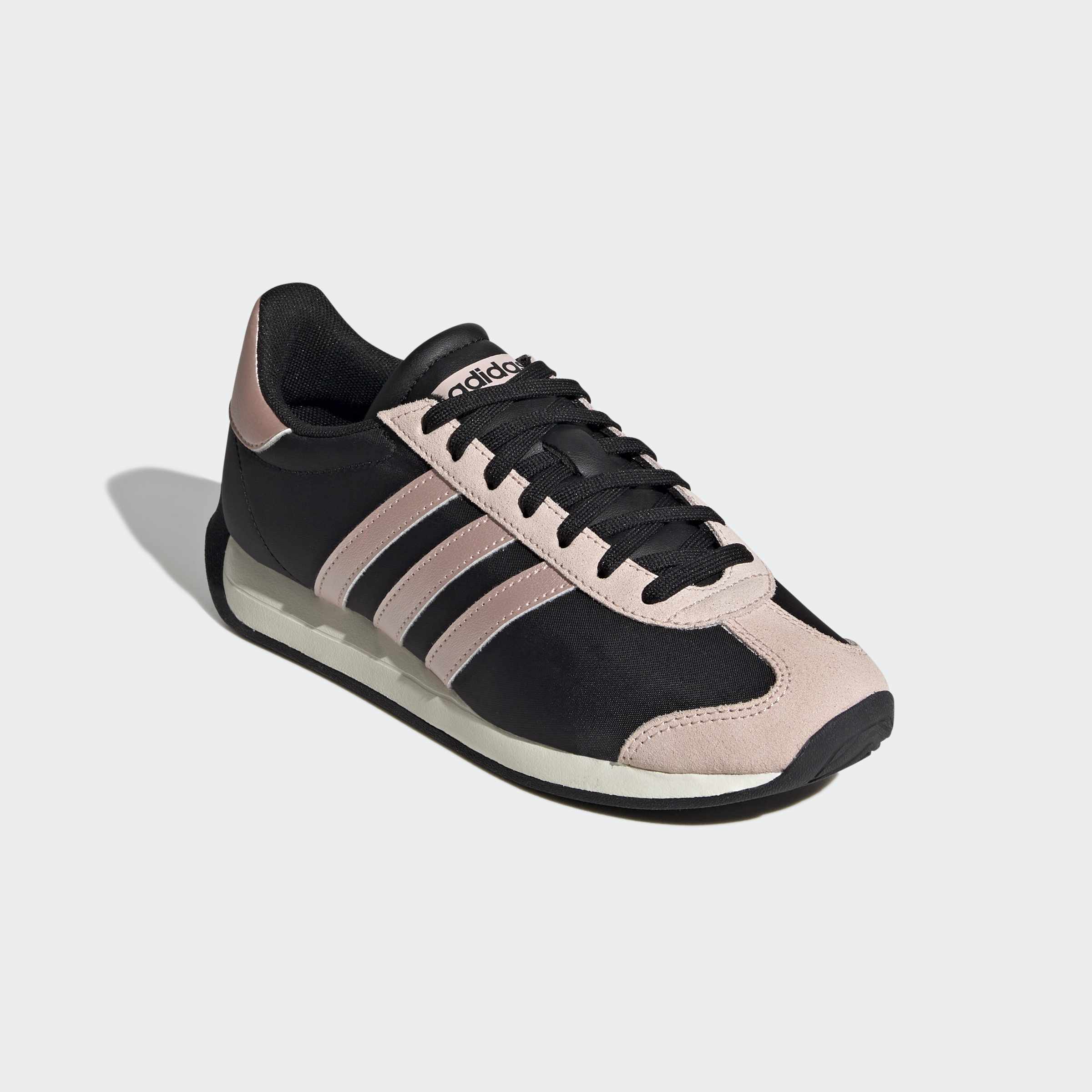 Sneaker ADIDAS SPORTSWEAR "RUNVISTA HALO", Damen, Gr. 38, core schwarz, sandy pink metallic, blush pink, Leder, Synthetik, Textil, Schuhe Sneaker