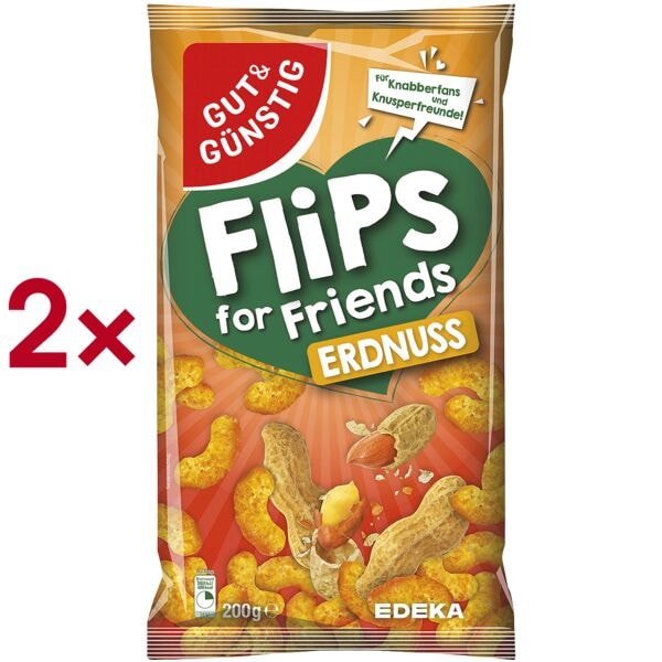 Gut & Günstig Erdnussflips je 200 g 2 Stück Image