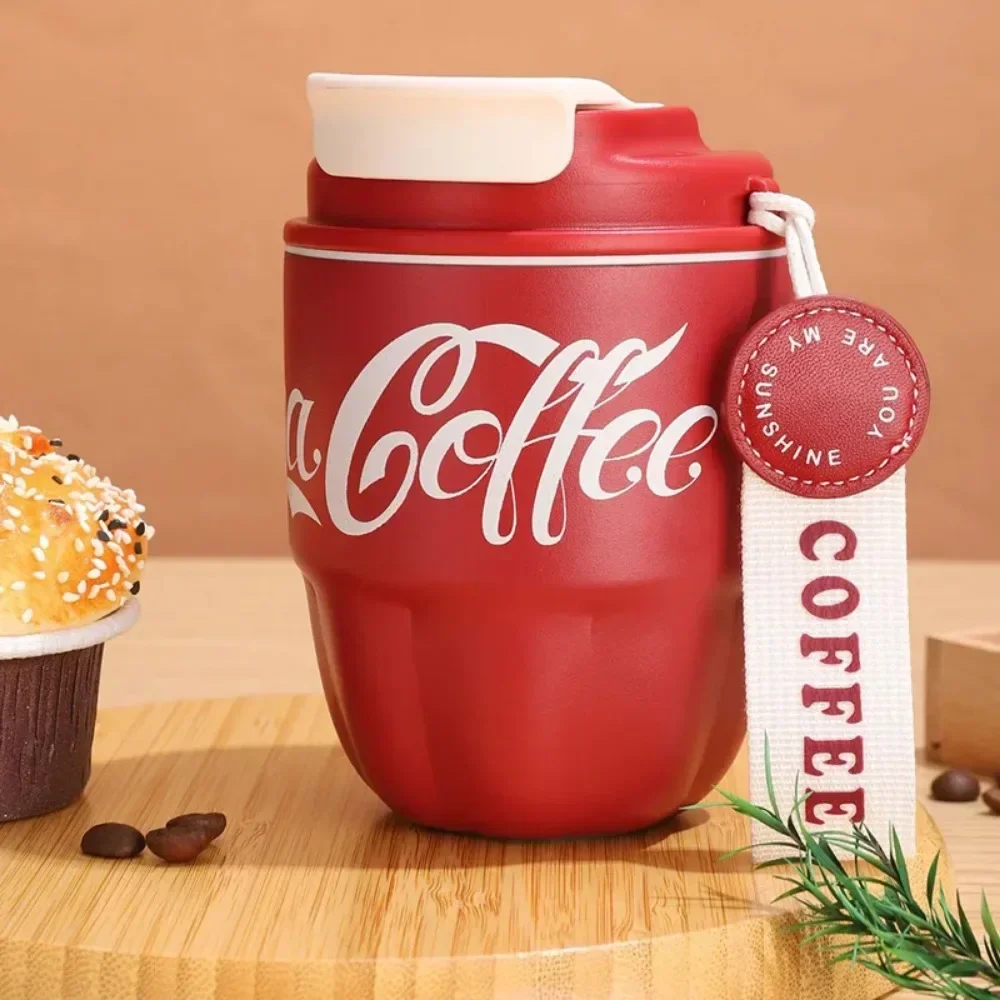 Neue Edelstahl isolierte Tasse 320ml Kaffee Reise becher doppelwandige Vakuum-Isolier becher Mini tragbare Dual-Drink-Büro tasse Image