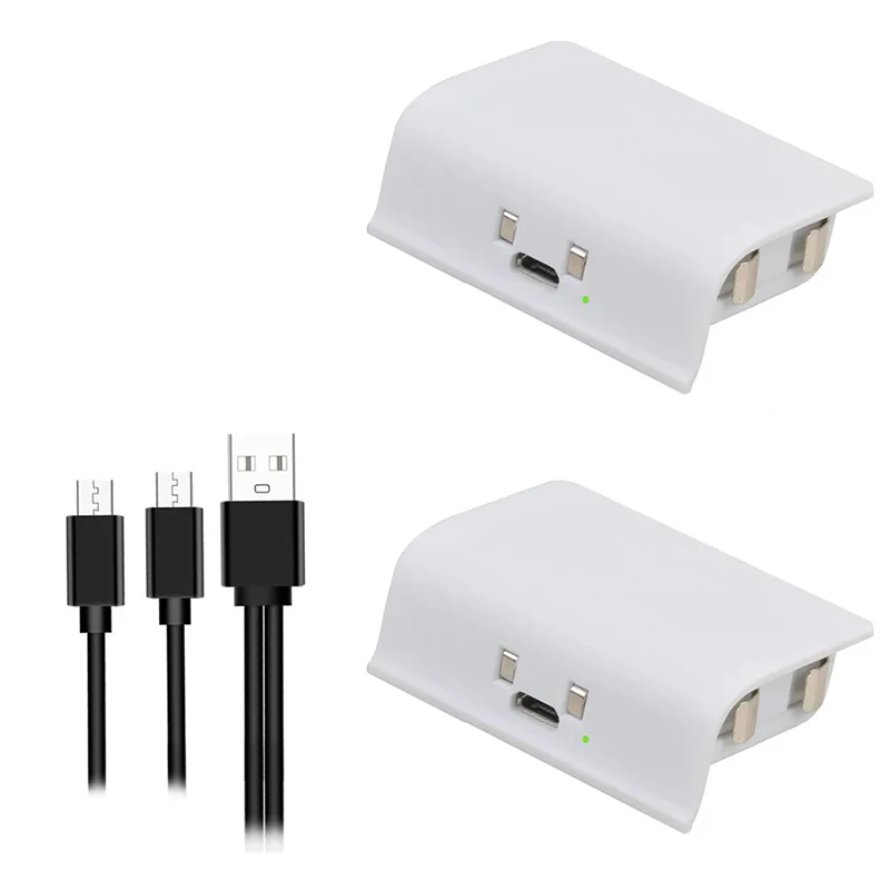 2pcs Gamepads Bateria Battery for Xbox One/Xbox One S/Xbox One X/Xbox One Elite Wireless Controller + 2-in-1 Charging Cable