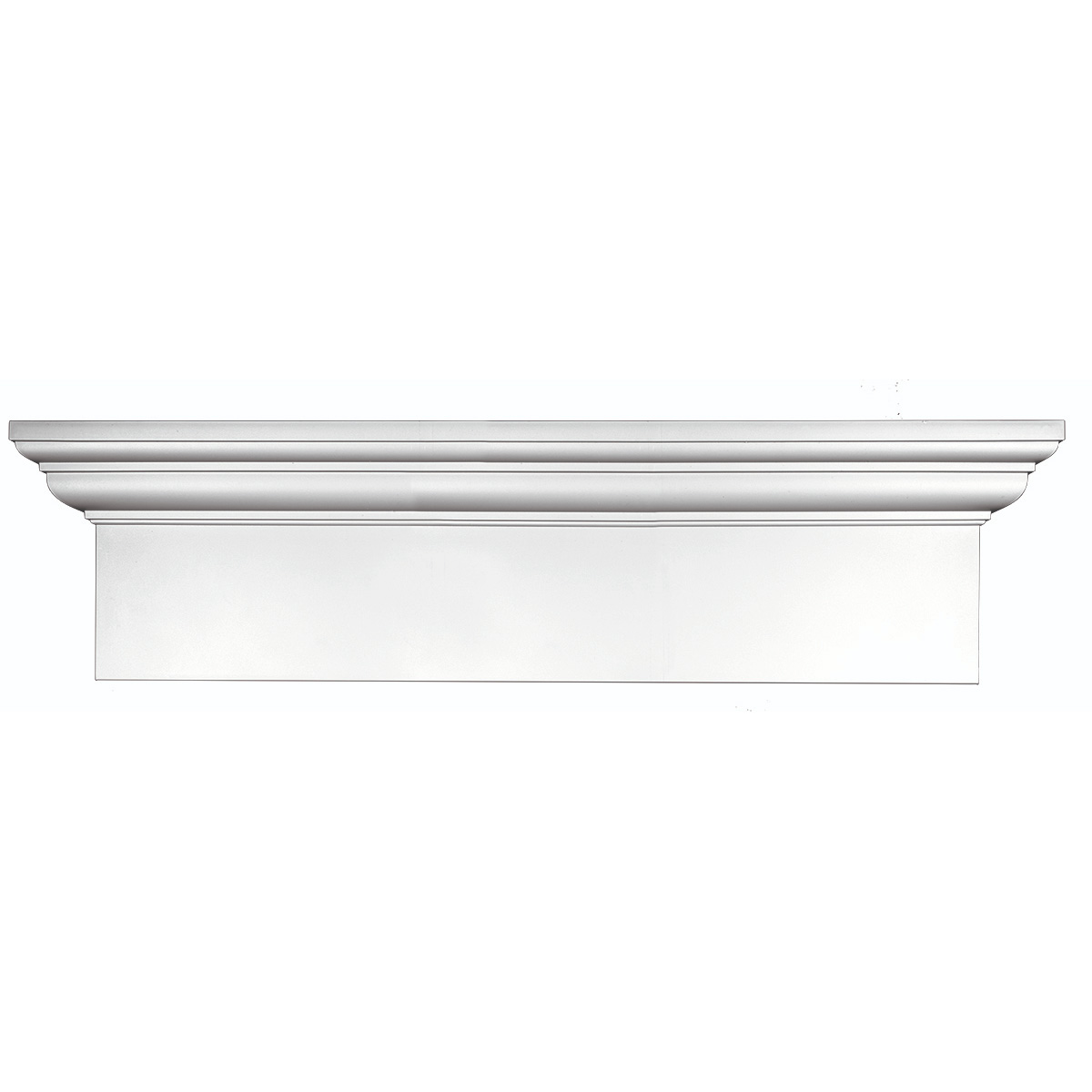 Mid America Standard Vinyl Header Crosshead 9 Inch X 37-5/8 Inch Flat Panel 001 White