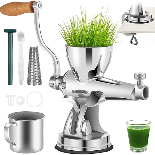 manueller Entsafter, handgerollter Entsafter für Weizenstroh, Ingwer- und Granatapfelsetzlinge Image