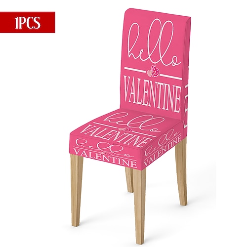 Valentinstag-Stuhlhusse aus Stretchmaterial, schwarz-weiß kariert, mit Herz- und Schleifenmotiv, waschbar, für Esszimmerstühle, Esszimmerstühle, Küchen und Wohnzimmer, geeignet für den Winter, 1/4/6