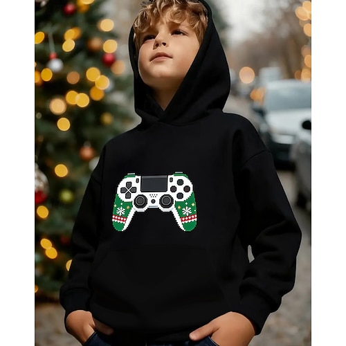 Unisex 3D Grafik Spiel Kapuzensweatshirt Pullover Langarm 3D-Druck Frühling Herbst Winter Sport Mode Streetwear Kinder 4-12 Jahre Mit Kapuze Lässig Täglich Outdoor Normale Passform