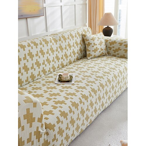 1 Stück luxuriöser, dekorativer Sofabezug aus Chenille-Imitat, rutschfest, staubabweisend, kratzfest, für alle Jahreszeiten, geeignet für Schlafzimmer und Wohnzimmer. Image