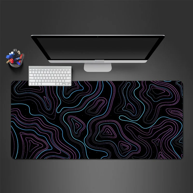 Großes topografisches Gaming-Mauspad – rutschfeste Gummiunterseite, perfekt für Büro- und Heimspiele. Tolles Weihnachts-Halloween-Geschenk Image