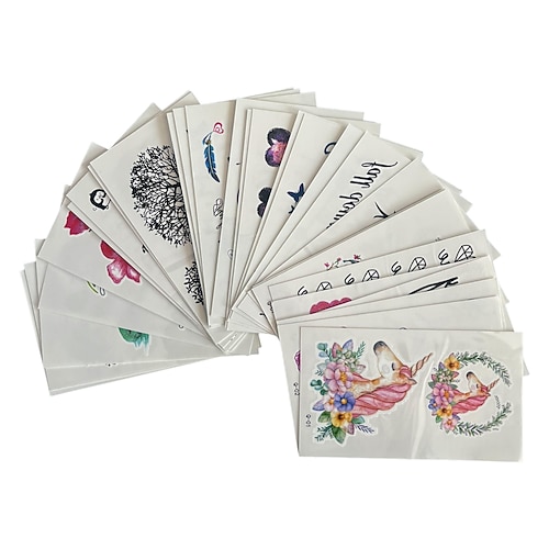 30 pcs Temporäre Tattoos Wasserdicht / Wegwerfbar Gesicht / Korpus / Hände Wassertransfer-Aufkleber Tätowierungsaufkleber