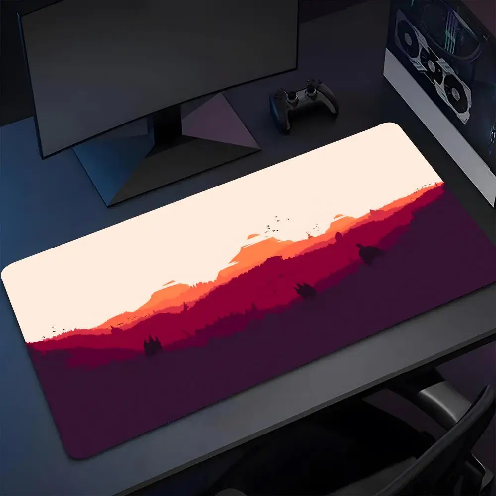 Deep Forest Firewatch, große Tastatur, Maus, Schreibtischunterlage, rutschfestes Gummi, Gaming, geeignet für 28–38 Mauspad, Laptop-Teppich, 1200 x 600 Image