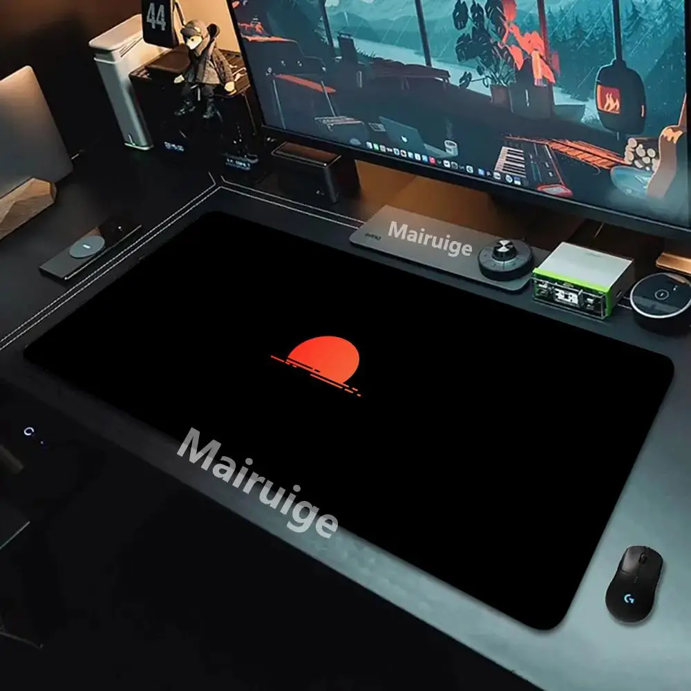 Japanisches rotes Sonnen-Mauspad, großes Computer-Büro-Spiel, Tischsets, XXL-Gummi, rutschfeste Gaming-Tastatur, Mauspads, lange Schreibtischunterlagen Image