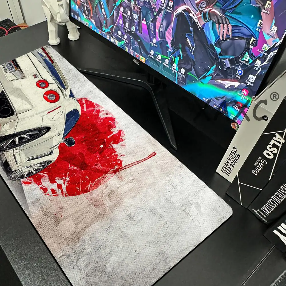 Racing GTR Sportwagen Mousepad Cartoon Lockedge Großes Gaming Mauspad Computer Gamer Tastatur Maus Matte Schreibtisch Für PC Schreibtisch Pad Image
