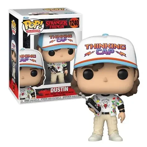 Funko Pop TV Stranger Figure Toys Stagione 4 Dustin 1240 # Collezione di personaggi dei cartoni animati per bambini Giocattolo per regali con figure in vinile