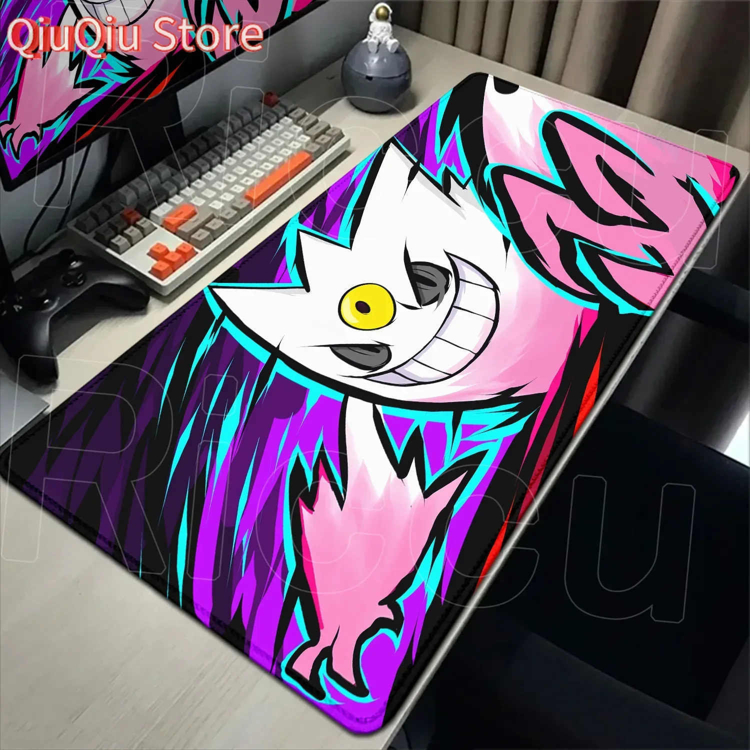 Kawaii Anime HD Mauspad 40x90cm G-gengar Gamer Tastatur Rutschfester Teppich Erweiterte Tischmatte XXL Laptop P-Pokemon Speed Mousepad Image