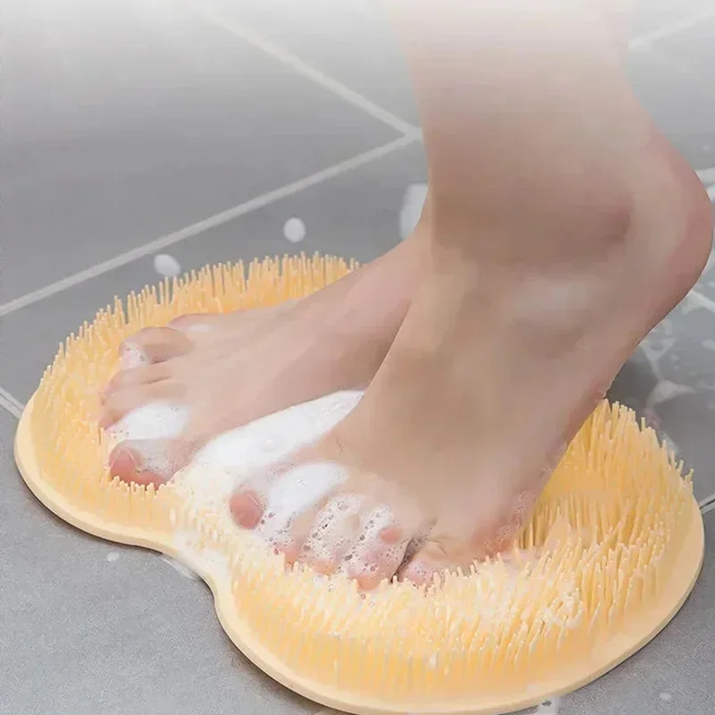 Rückenmassagebürste Silikon Fußwäsche Körperreinigung Badewerkzeug Peeling Dusche Massageschaber Badezimmer Rutschfeste Badematte Image