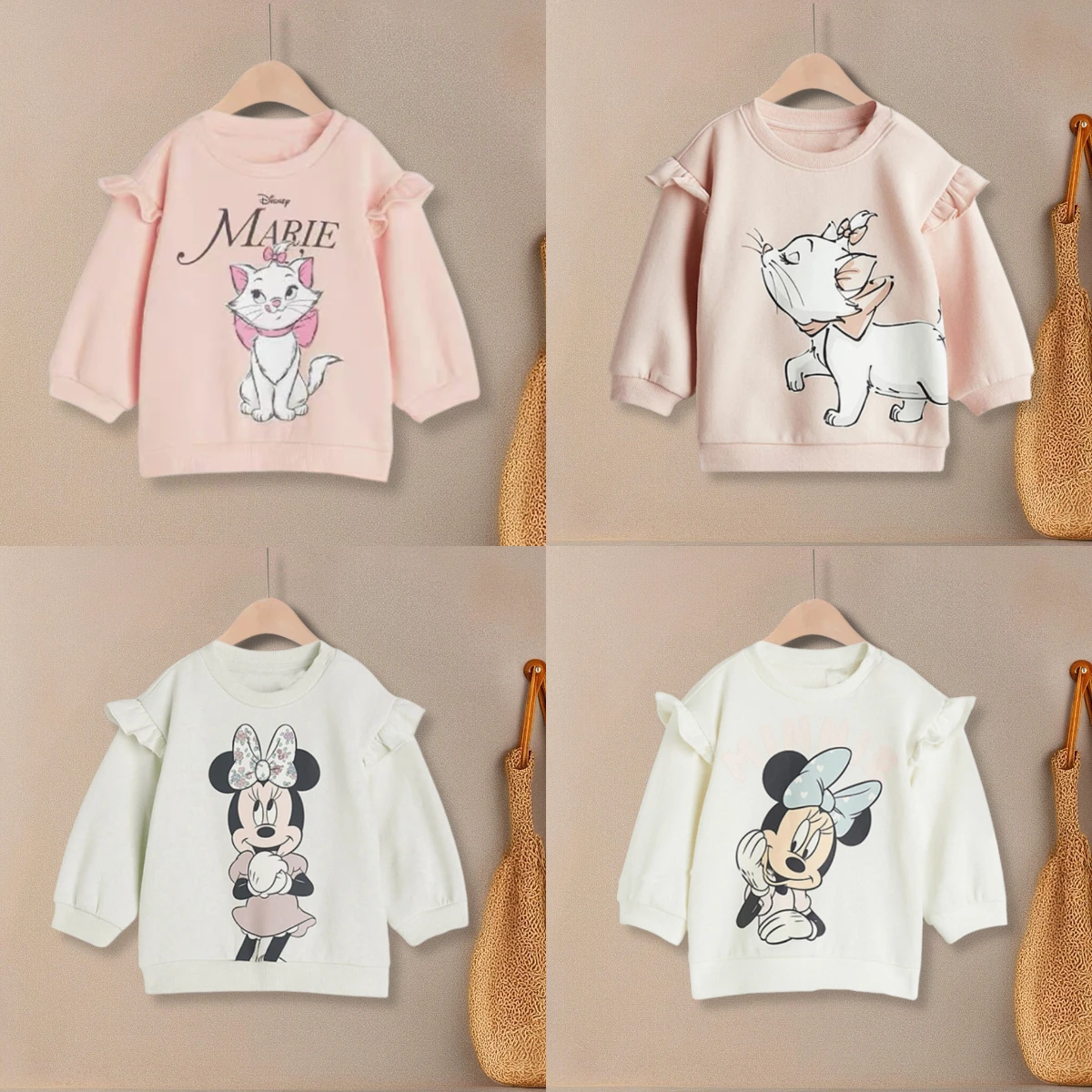 Schöne Disney Gedruckt Kinder Sweatshirt Frühling Herbst Kleidung Lose Beiläufige Kinder Crewneck Pullover Hoodie Kleinkind Kostüm Tops Image