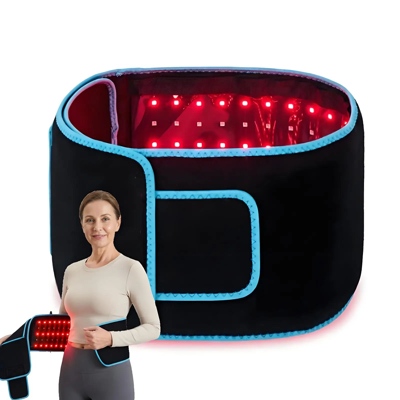 Rotlichttherapiegürtel zur ultimativen Schmerzlinderung des gesamten Körpers – LED-Infrarot-Wickelziele für Rücken, Schulter und Gelenke für tiefe Therapie Image