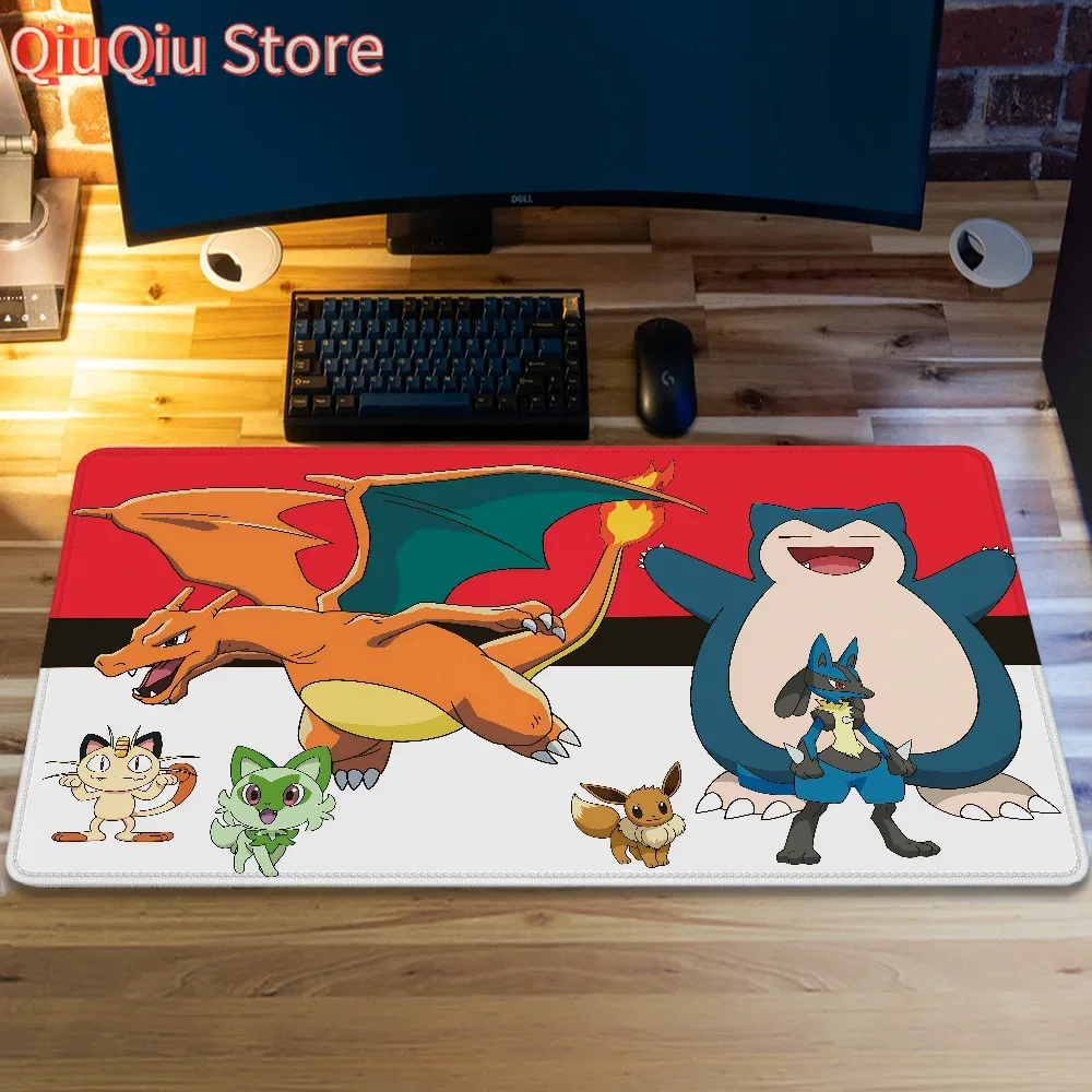 Pokemon Gaming Laptop Pad auf dem Tisch rutschfeste Matte Computer Maus Matten Pc Gamer Deskmat Mausepad Mousepad Zubehör Tastatur Image