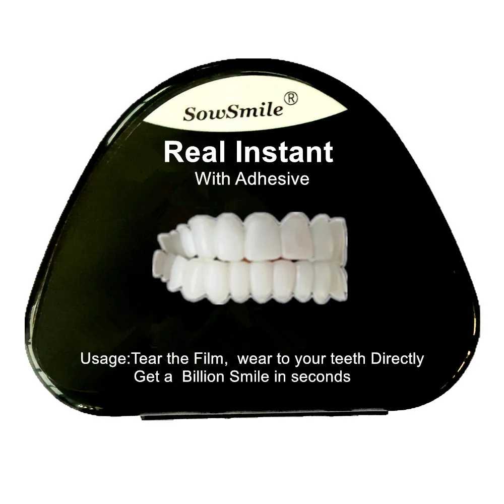 SowSmile Silikon Gel Echt Instant Dental Oral Gefälschte Zähne Snap auf Perfekte Lächeln Weiß Bleaching Veneers Ausrüstung Instrument Image
