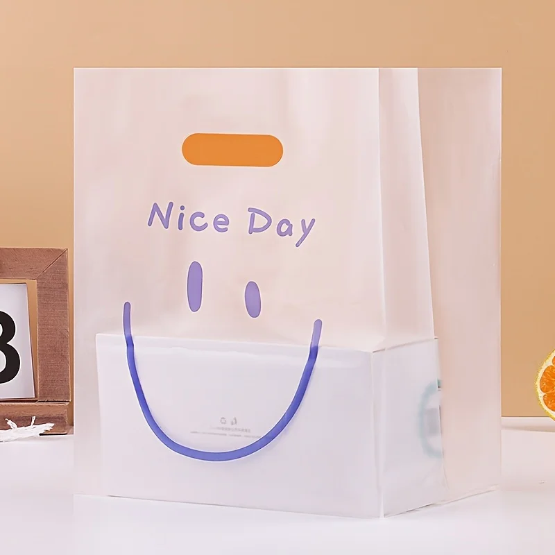 50 Stück hochwertige, mattierte, dicke Back- und Snackbeutel – langlebige, transparente Tragetasche für Desserts, Sushi-Take-up und Geschenke, Schmuckherstellung Image