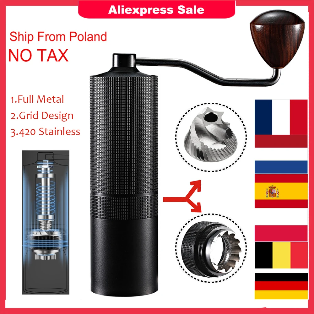 Moulin à grains de café manuel professionnel, 5 étoiles, cafetière réglable pour expresso, Pot à main, Pot Moka