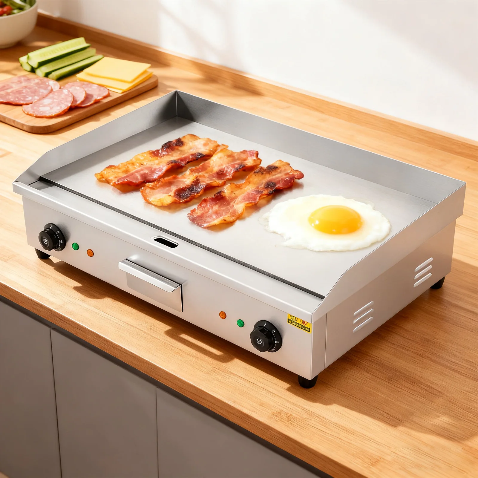 4,4KW Elektrische Tischgrillplatte, Große Kochfläche für den Tisch, Pfannkuchenmaschine Mochi-Pfanne, für Pfannkuchen, Fleisch Image
