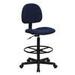 Flash Furniture Bruce Navy Blue Patterned Fabric Drafting Chair (Cylinders: 22.5 -27 H or 26 -30.5 H)