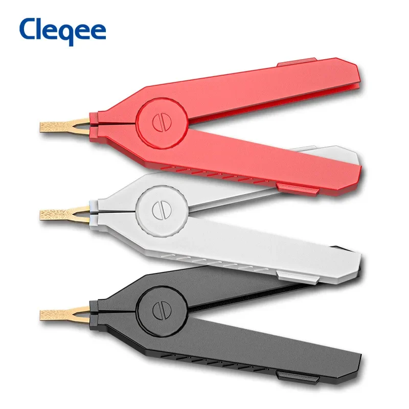 P2004 3 Stück Kupfer vergoldete Krokodilklemme LCR Kelvin Testklemme 20A Image