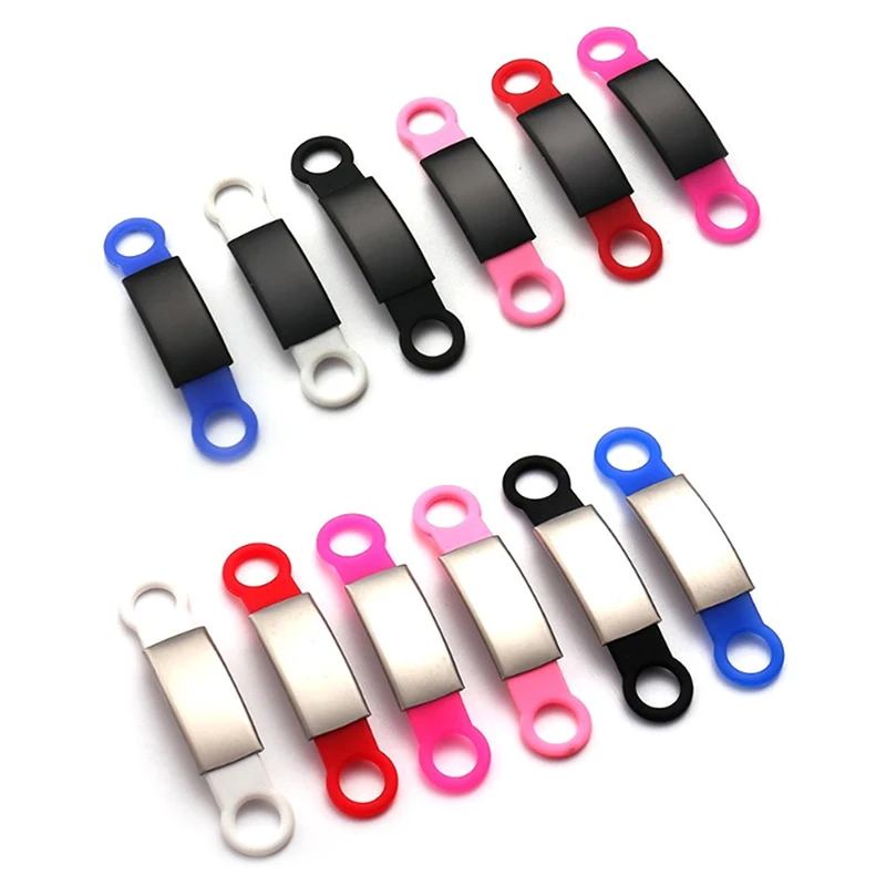 1PC DIY Tag Name Hundehalsband Name personalisierte Katzenmarken Slide On Pet Tag ID Silent Custom Dog Tags gravierte Katze Name angepasst Image