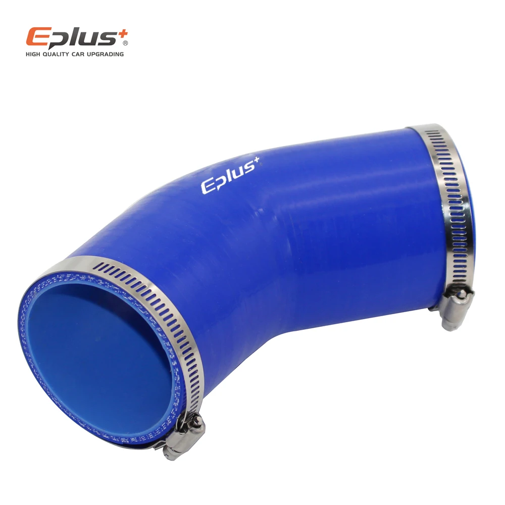 EPLUS Universeller Silikonschlauch, 45-Grad-Anschluss, Auto-Ladeluftkühler, Turbo-Ansaugrohr, Silikagel-Kupplung, Blau, mehrere Größen