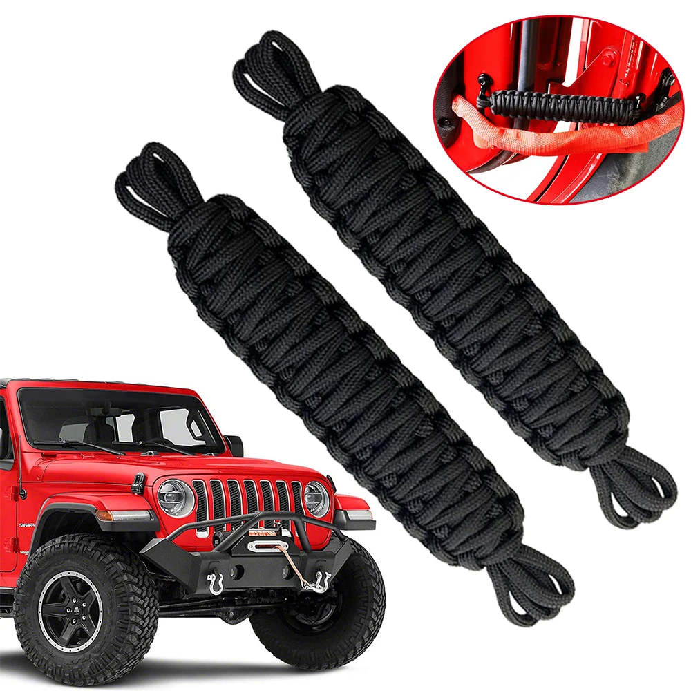 1 paio di cinghie limitatrici per porta per Jeep Wrangler CJ YJ TJ JK JL 1996-2022 Limitatore battente durevole con resistenza da 550 libbre