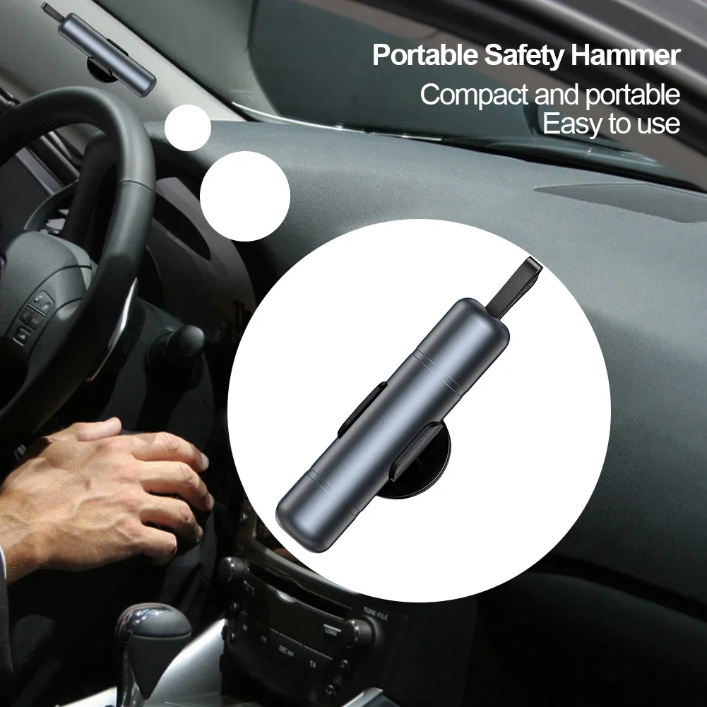 2026 Auto-Sicherheitshammer, Aluminiumlegierung, Auto-Notfall-Fensterheber, Sicherheitsgurtschneider, lebensrettender Auto-Notfall-Werkzeugsatz Image