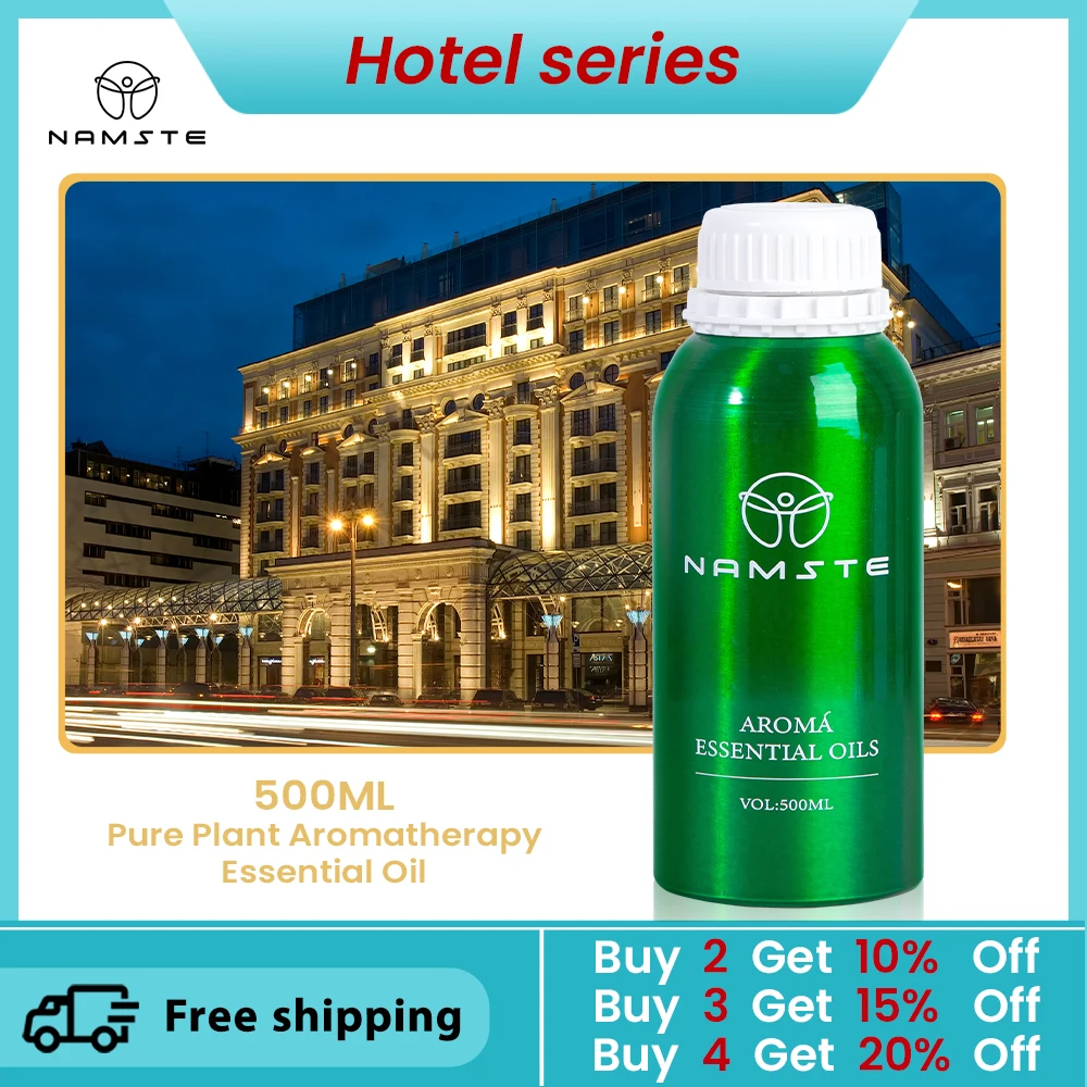 NAMASTE 500ML Aroma-Ätherisches Öl der Hotelserie zur Verwendung in Aroma-Diffusoren. Das Duft-Ätherische Öl eignet sich für Zuhause, Büro, SPA, Club. Image