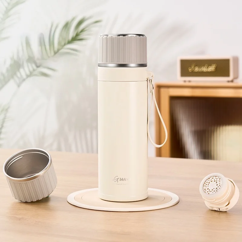 GIANXI 820 ml Edelstahl-Thermoflasche, minimalistischer Stil, tragbare Kalt-Thermowasserflasche, Isolierflaschen mit hoher Kapazität Image