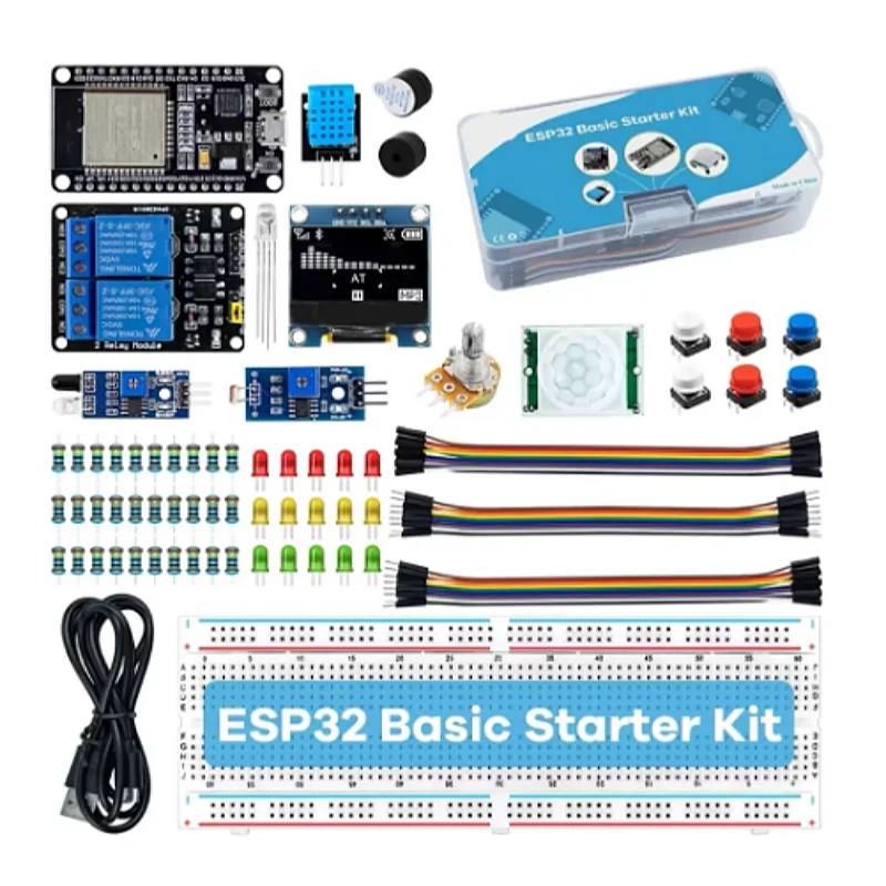 Lernen Basic Starter Kit für ESP32 ESP-32S WIFI I OT Development Board Modul Basic Starter Kit mit Aufbewahrungsbox für Arduino Image