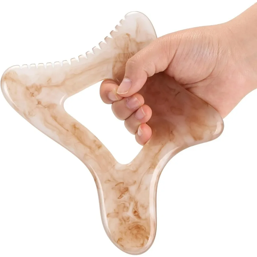 Großes Gua Sha-Werkzeug aus Kunstharz, Körper-Lymphmassage zur Muskelregeneration und -zirkulation, Cellulite-Massagegerät für Beine und Rücken Image