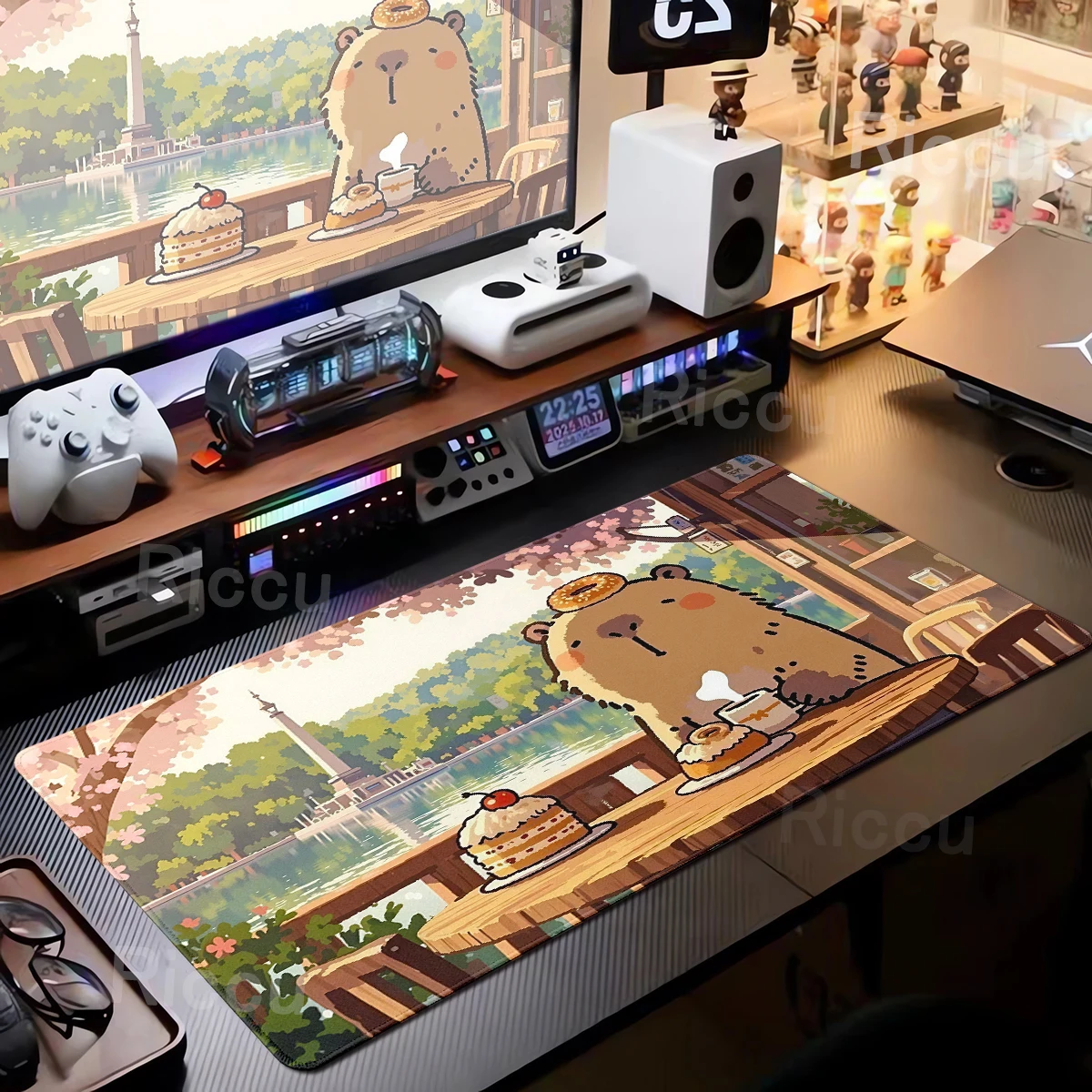 Niedliches Capybara-Mauspad, Tastaturmatte, Tier-Tischmatte, Gamer-Schrank, Mauspad, Gaming, erweiterte Matten, Schreibtischunterlage, XL, Büro-PC-Zubehör Image
