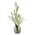 Nearly Natural Calla Lily Liquid Illusion Artificial Flower Arrangement Cream