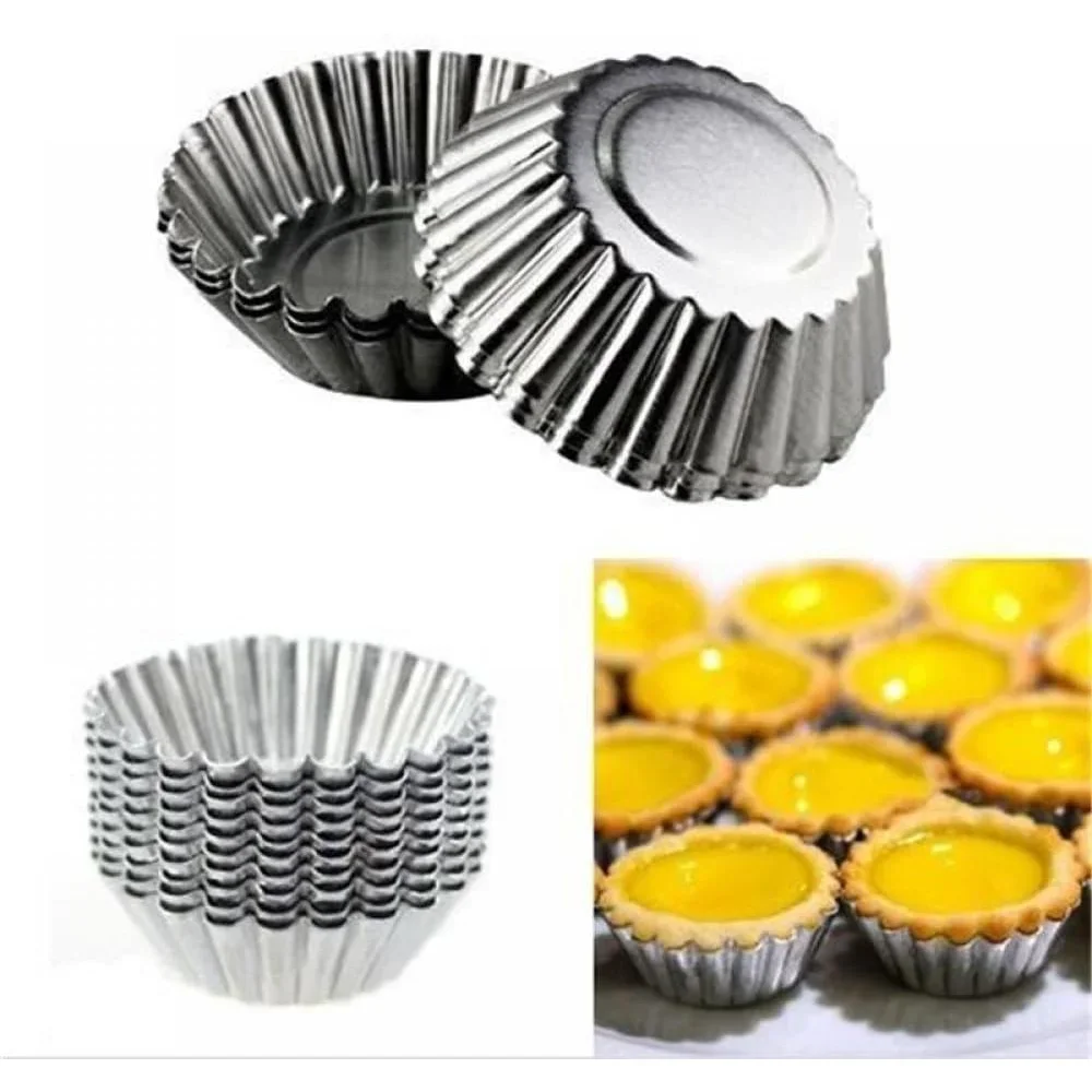 Wiederverwendbare Antihaft-Ei-Törtchenform aus Aluminiumlegierung, Blumenform, Cupcake-Form, Pudding-Gelee-Form, Muffin-Backform, Küchenutensilien Image