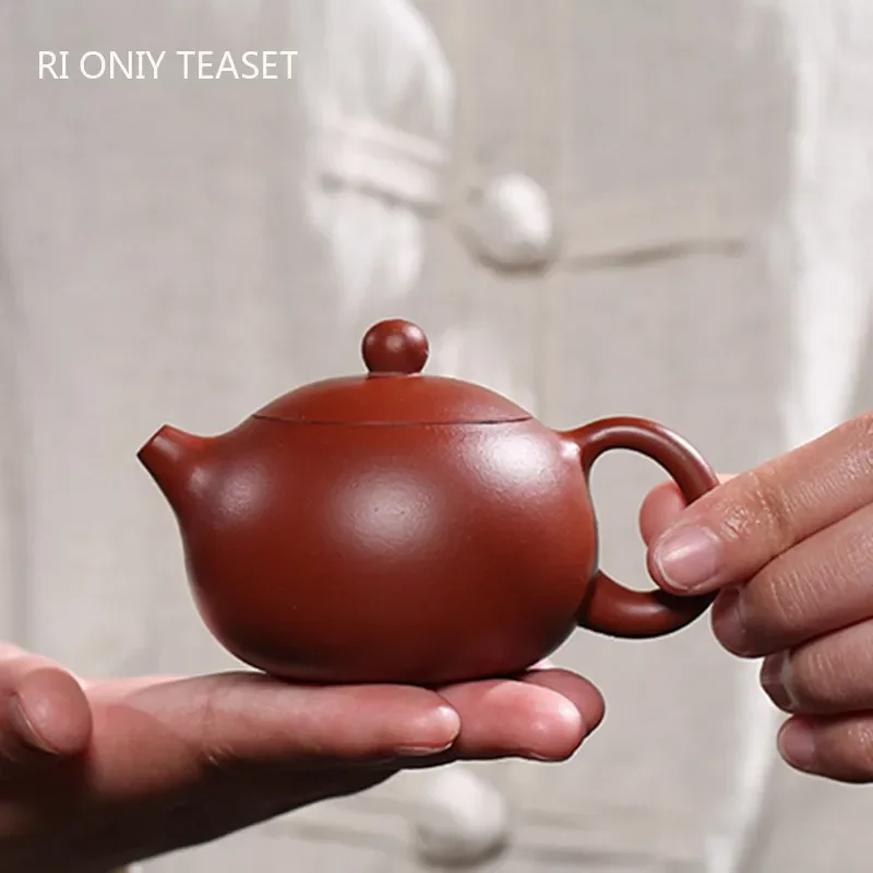 90 ml Yixing Lila Ton Teekannen Authentische Dahongpao Xishi Teekanne Ball Loch Filter Wasserkocher Handgemachte Boutique Zisha Tee-Set Image