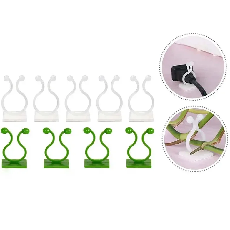 Grüner Blatt-Clip für Gartenzubehör, Pflanzenstützständer, Gartentöpfe und Pflanzgefäße, Blumen, Outdoor-Dekorationen, Ranken-Gartenhaken Image