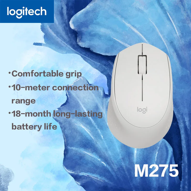 Logitech M275 Maus, kabellose Maus, Büromaus, rechte Maus, Schwarz, ausgestattet mit kabellosem 2,4-G-Empfänger Image