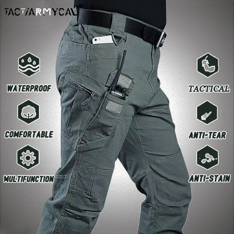 Neue Herren taktische Hosen mehrere Taschen Elastizität Militär Urban Pendler taktische Hosen Männer wasserdichte Cargo hose 6xl Image