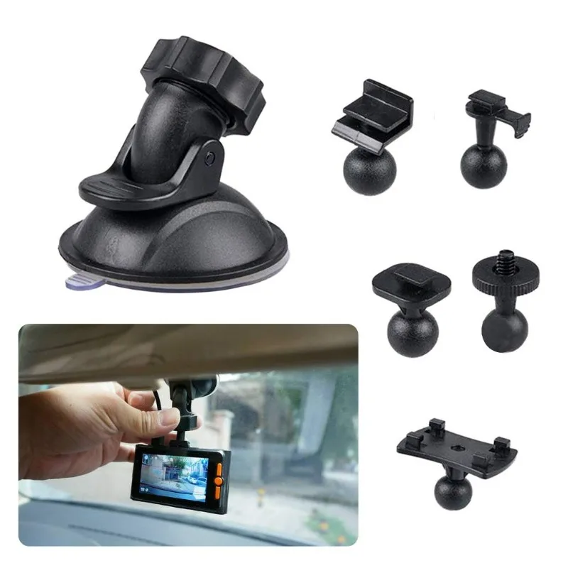 Fahrzeug-Dashcam-Saugnapfhalterung, 5-Adapter-Set für Auto-DVR/Recorder, Armaturenbrett-Kamerahalterung, universelle Kfz-Montagebasis Image