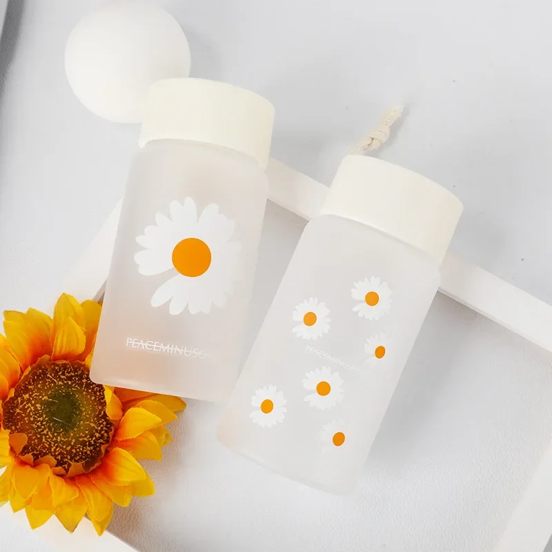 Wasser flasche tragbare Vakuum flaschen Sommer Edelstahl Thermoskanne Kawaii Getränke artikel Plastik becher Trink geschirr transparent Image