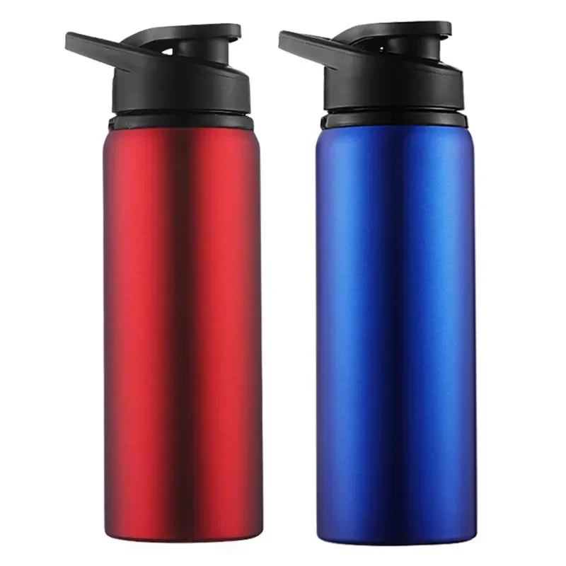 2 Stück tragbare Edelstahl Fahrrad Wasser flasche gerade trinken im Freien Sport Reise kessel Metall Wasser flasche Image
