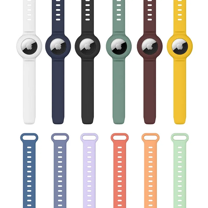 Hülle für Apple AirTag Silikonarmband Air Tag Anti-Verlust-Armband Schutzhülle für Kinder Kinder Tracker Locator Uhrenarmband Image